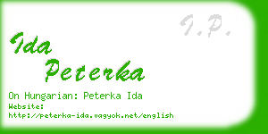 ida peterka business card